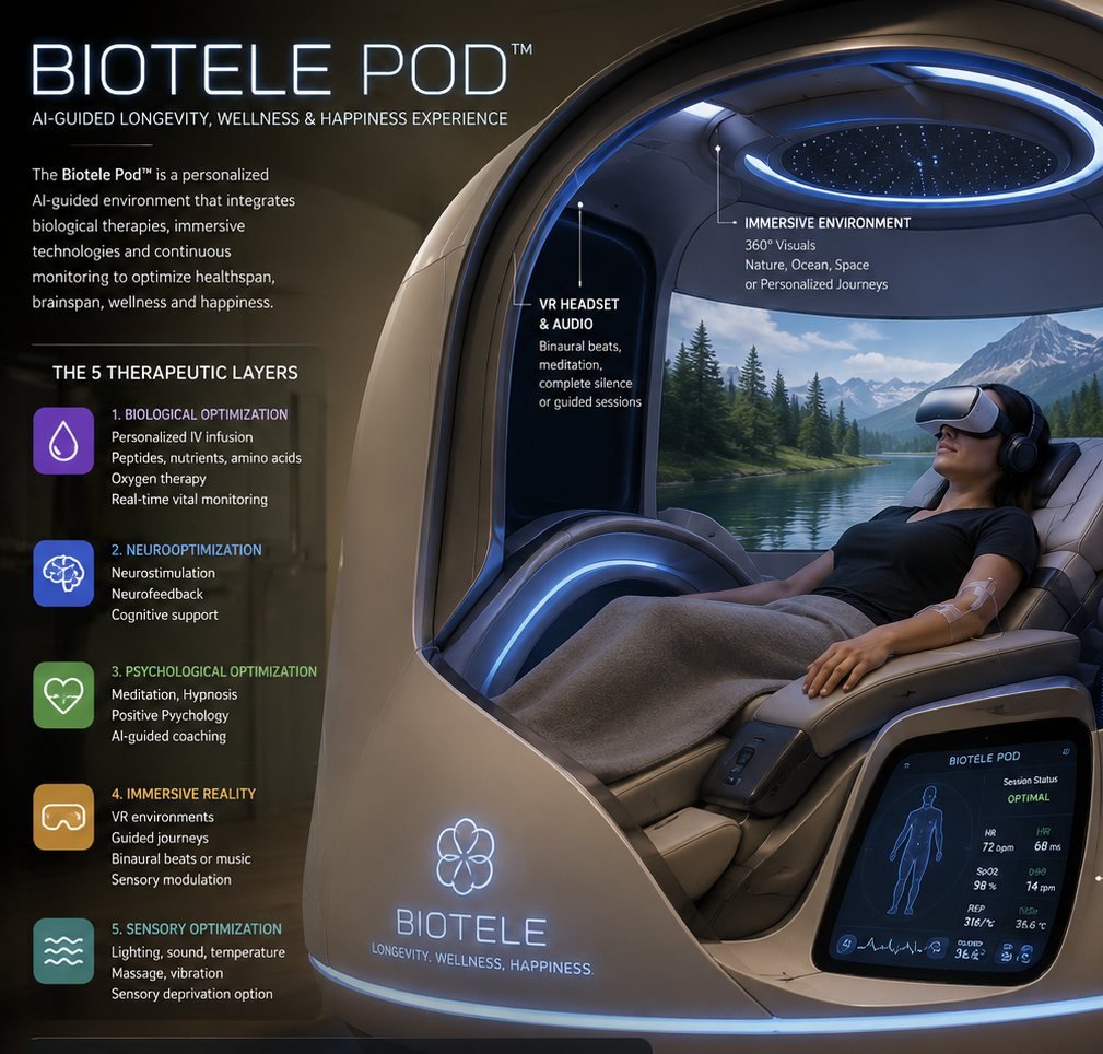 The Biotele Pod™ — five therapeutic layers